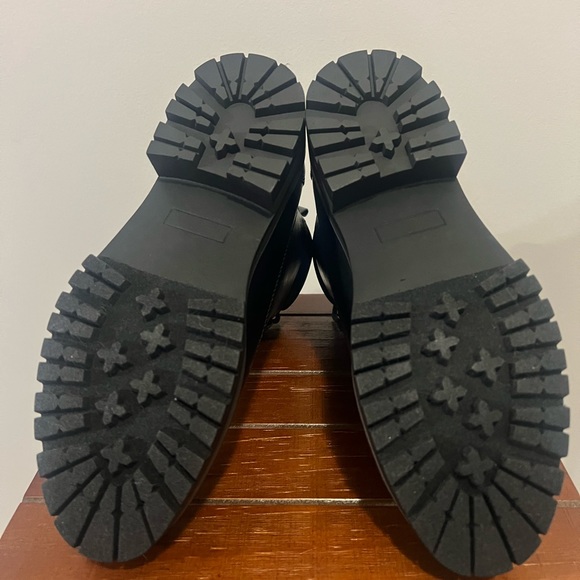 JustFab Cristen Black Combat Boot 9.5 - Picture 4 of 5